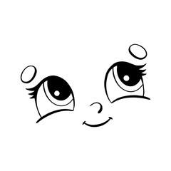 Outline contour. Design element. Vector illustration isolated on white background. Template for books, stickers, posters, cards, clothes.