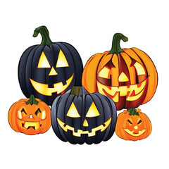 halloween pumpkin set