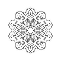 
Mandala  pattern Stencil doodles, Round ornament patterns for Henna, Mehndi, Tattoo, Coloring book page