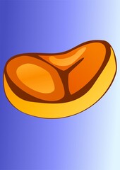 Fresh and cooked meat is delicious to enjoy