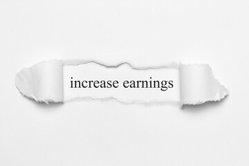 increase earnings	