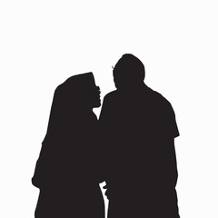 Silhouette image on a white background