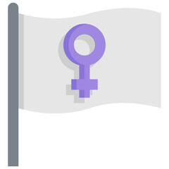 Womens day flag icon