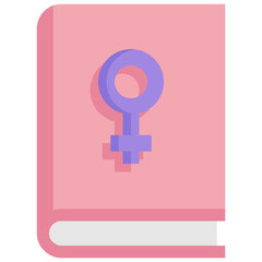 Female symbol and book icon
