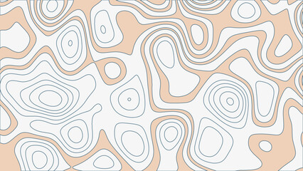Abstract topographic map. Vector background. seamless pattern with waves