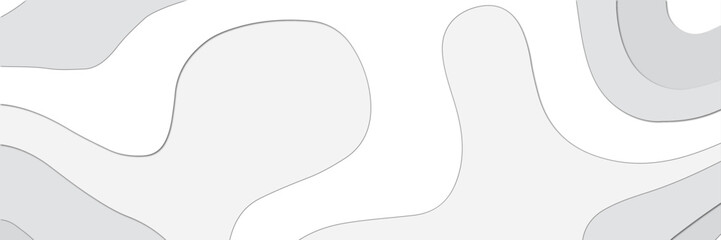 Abstract wavy gray color illustration. Dynamic web background with papercut waves