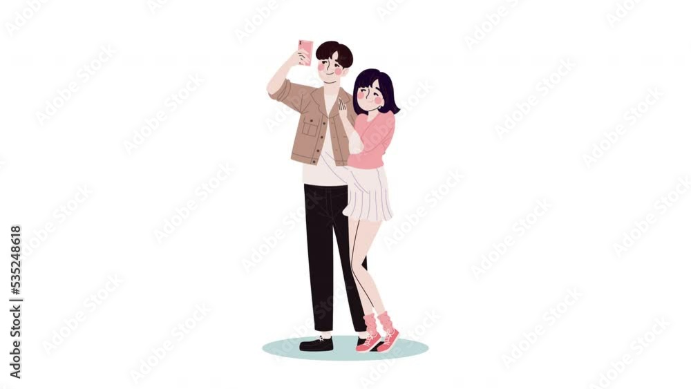 Canvas Prints lovers couple of korean nationality