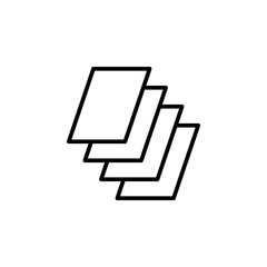 Layers Vector Icon. Four Levels. Vector sign in simple style isolated on white background.