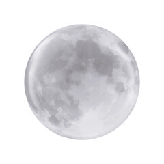 Full moon 3D Render isolated © Vitor