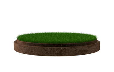 Grass Podium 3D Render