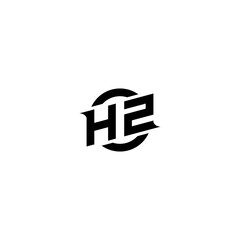 HZ Premium esport logo design Initials vector - obrazy, fototapety, plakaty