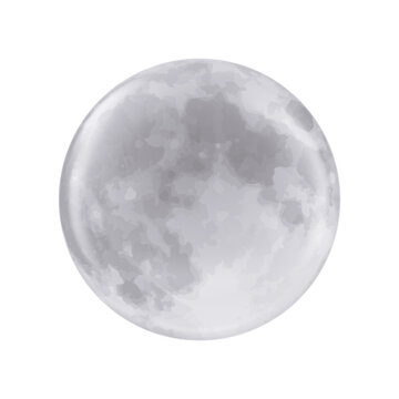 Full moon 3D Render isolated