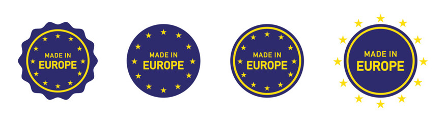 Made in europe icon. Made in EU icon, vector illustration