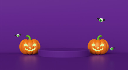 Halloween podium 3D Render