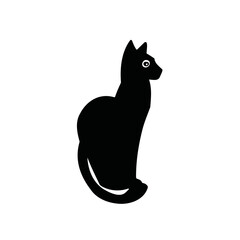 animal silhouette elegant cat vector illustration
