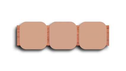 Elegant square business card on wood mockup