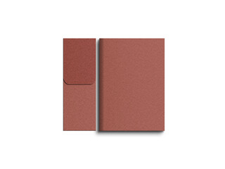 Craft paper document with envelope stationery mockup