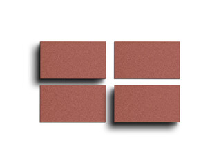 Craft paper business card stationery mockup