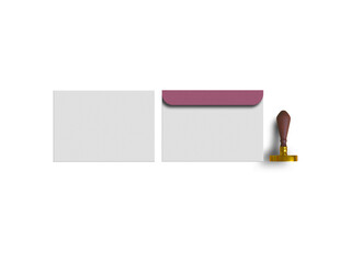 Minimal envelope stationery mockup