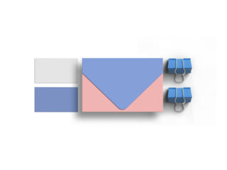 Minimal business card with envelope stationery mockup