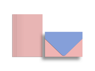 Minimal file with envelope stationery mockup