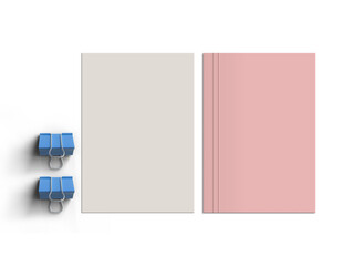 Minimal A4 file stationery mockup