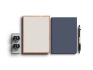 Minimal letterhead with diary stationery mockup