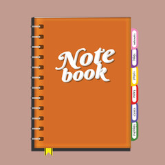 elegant and simple notebook front view