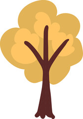 Fototapeta premium flat style fall autumn tree