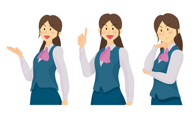 会社事務員　ビジネスツール等で使えるイラスト素材