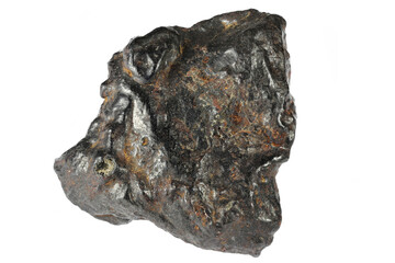 fragment of the Sikhote-Alin meteorite isolated on white background