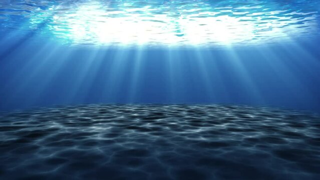 underwater scene with rays,fondale marino con riflessi del sole