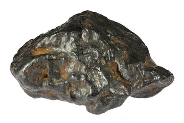 fragment of the Sikhote-Alin meteorite isolated on white background