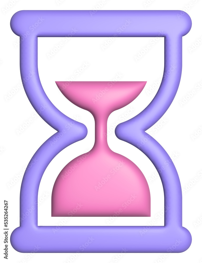 Poster 3d rendering time icon. illustration with shadow isolated on white.