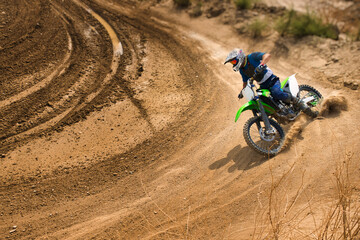 motocross rider on the track