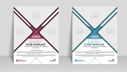 Creative business abstract flyer brochure design trend for professional corporate style. Can be adapt to social media posts, annual report, magazine, poster, presentation, portfolio, Banner, Website.