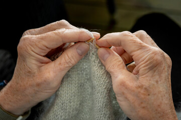 knitting hands