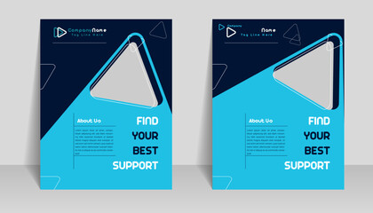 Creative business abstract flyer brochure design trend for professional corporate style. Can be adapt to social media posts, annual report, magazine, poster, presentation, portfolio, Banner, Website.