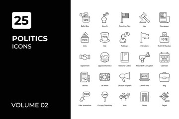 Politics icons collection.