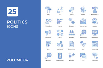 Politics icons collection.