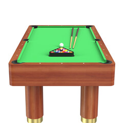 3d rendering illustration of a billiard table