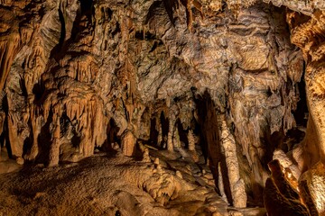 Dripstones in the cave