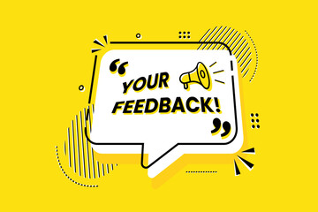 Your feedback symbol Survey or feedback sign
