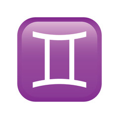 Gemini emoji icon. Astrology symbol modern, simple, vector, icon for website design, mobile app, ui. Vector Illustration