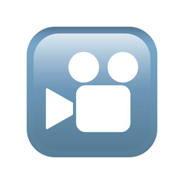 Cinema button emoji icon. Multimedia symbol modern, simple, vector, icon for website design, mobile app, ui. Vector Illustration