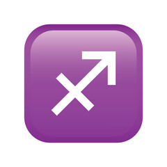 Sagittarius phone emoji icon. Astrology symbol modern, simple, vector, icon for website design, mobile app, ui. Vector Illustration