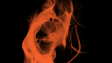 Fototapeta premium Orang smoke effect background