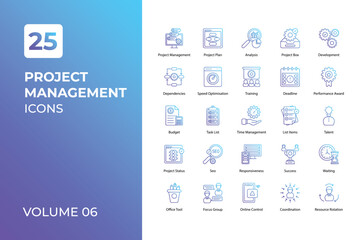 Fototapeta na wymiar Project Management icons collection.