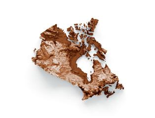 Obraz premium Map of Canada in old style, brown graphics in a retro style Vintage Style. High detailed 3d illustration