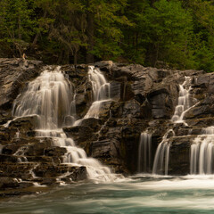 Fototapeta premium A series of small waterfalls